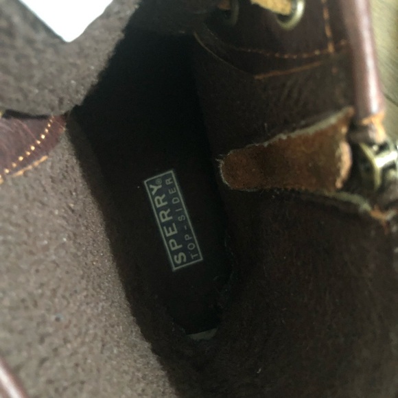 Sperry Women's Brown Duck Boots - Leather Waterproof Rubber - Side Zipper - Picture 8 of 12
